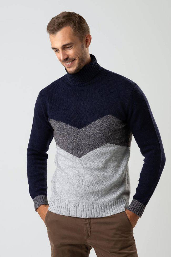 privati firenze Strickwaren Herren Privati Firenze hoher Kragen Slim Muster 50% wool 20% pa 20%vi 10% cashmere Bis zu 55% Rabatt