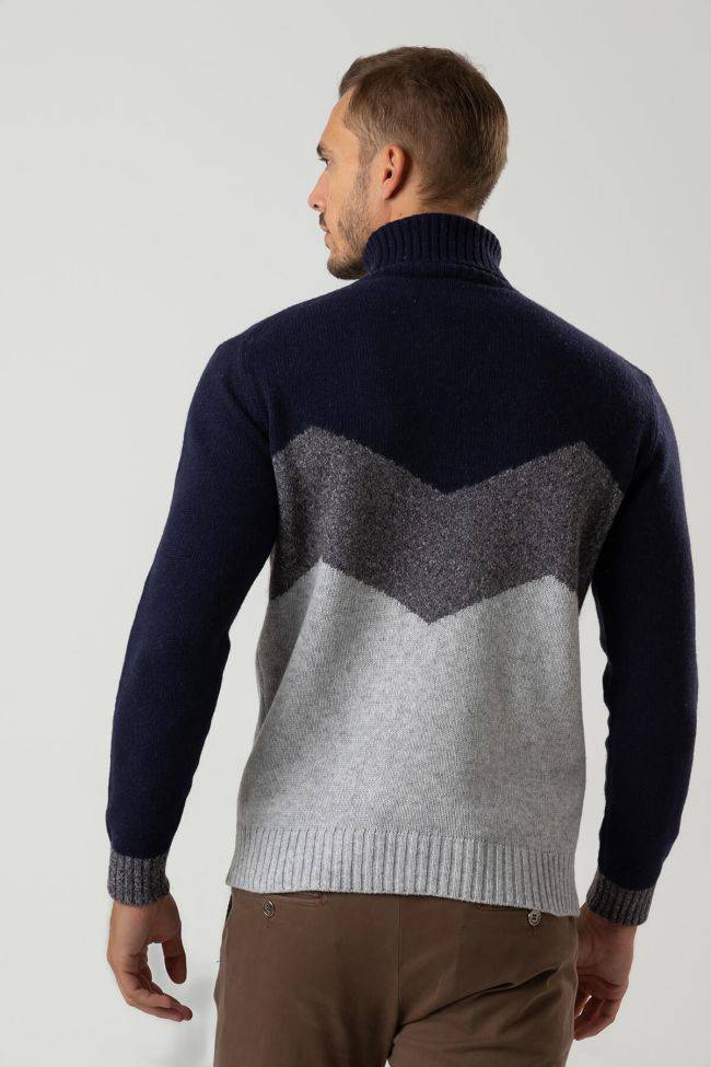 privati firenze Strickwaren Herren Privati Firenze hoher Kragen Slim Muster 50% wool 20% pa 20%vi 10% cashmere Bis zu 55% Rabatt