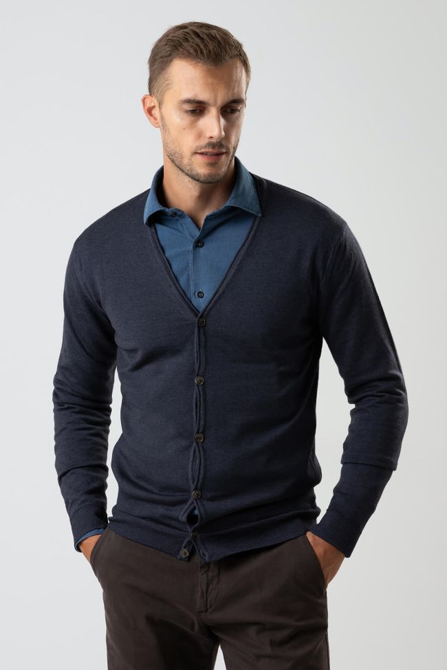 privati firenze Strickwaren Herren Privati Firenze Cardigan Slim Einfarbig 100% Merinowolle Kostenloser Versand international