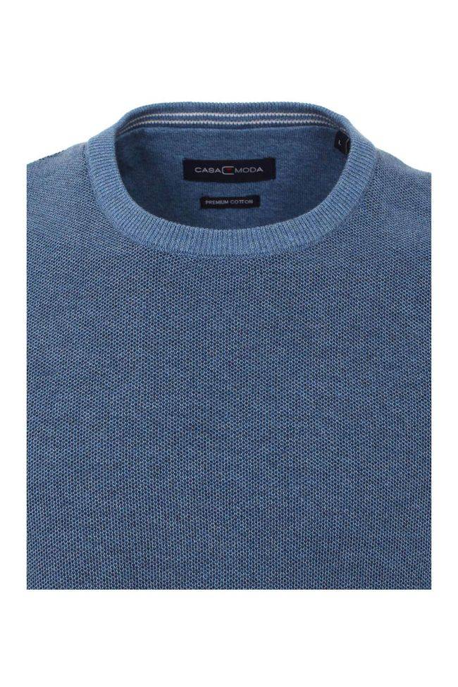 casamoda Strickwaren Herren Casamoda Rundhalsausschnitt Classic Einfarbig 90% Baumwolle 10% Polyester zollfrei