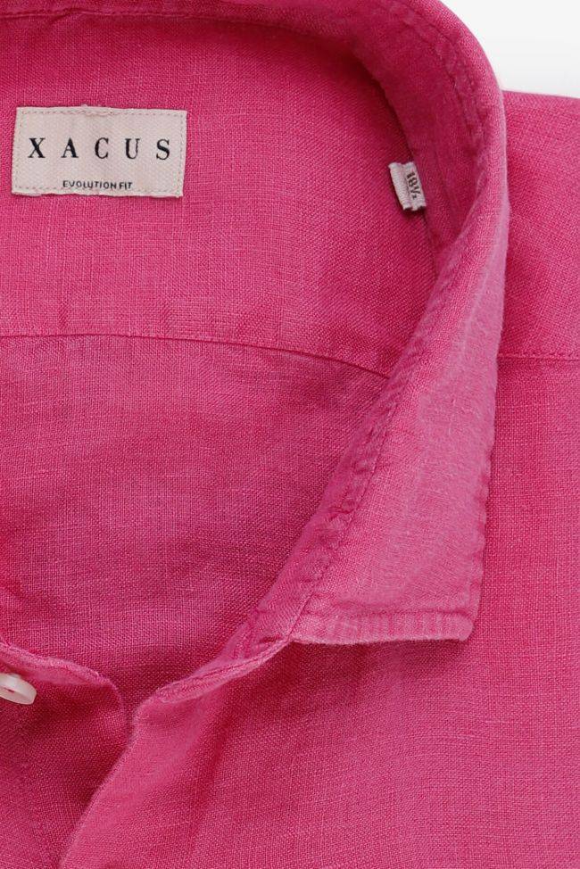 xacus Hemd Herren Xacus Classic Einfarbig 100% Leinen kragen Französisch Lange Ärmel Schlussverkauf