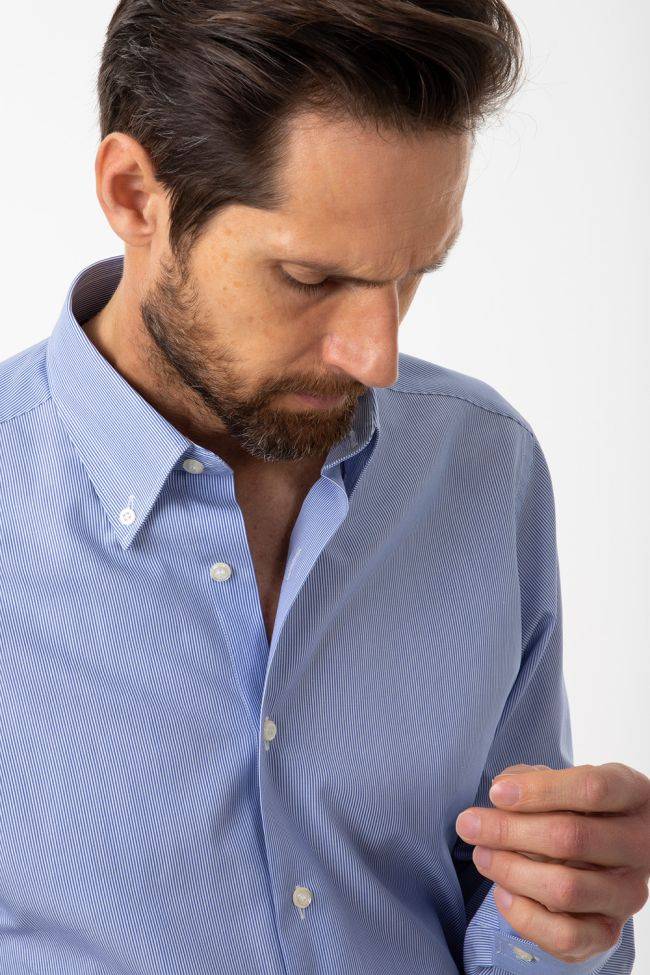 aplomb Hemd Herren Aplomb Regular Streifen 100% Baumwolle kragen Button-Down Lange Ärmel Günstiger Verkauf