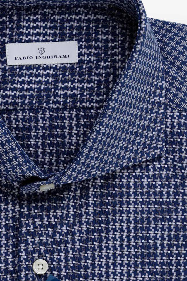 fabio inghirami Hemd Herren Fabio Inghirami Regular Halb Unifarben 100% Baumwolle kragen Französisch Lange Ärmel Begrenztes Angebot