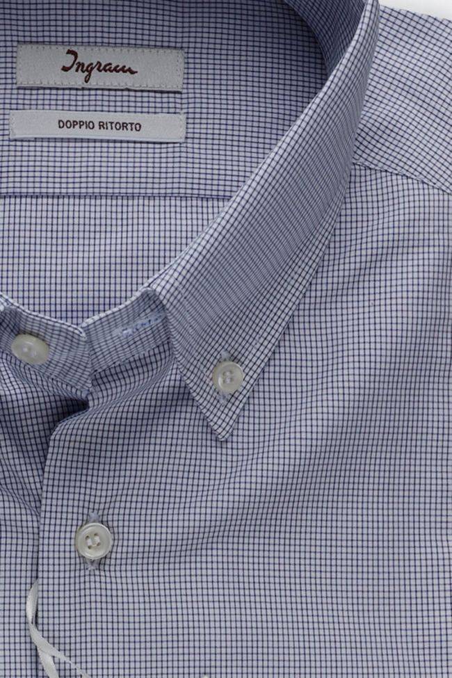ingram Hemd Herren Ingram Slim Karo 100% Baumwolle kragen Button-Down Lange Ärmel Jubiläumsangebot