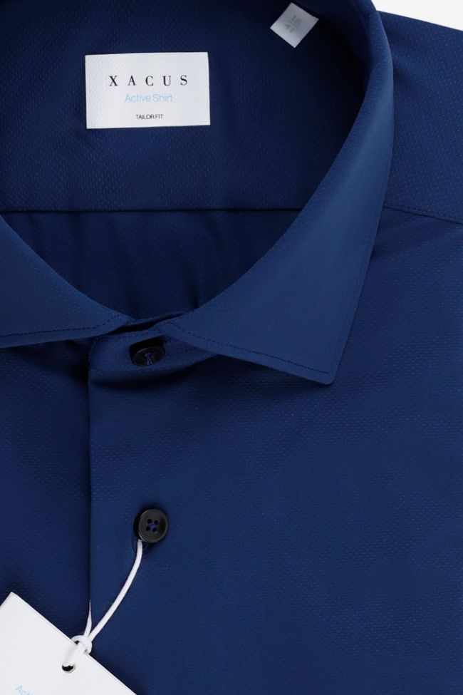 xacus Hemd Herren Xacus Regular Einfarbig 87% poliammide 13% elastan kragen Französisch Lange Ärmel Heißer Verkauf