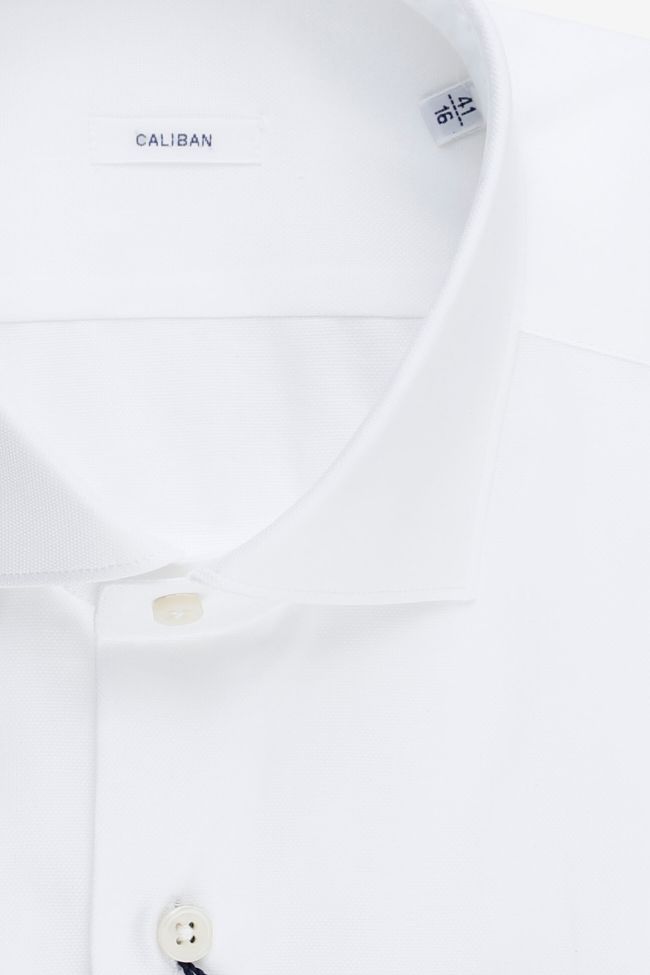 caliban Hemd Herren Caliban Regular Einfarbig 100% Baumwolle kragen Französisch Lange Ärmel Online Outlet