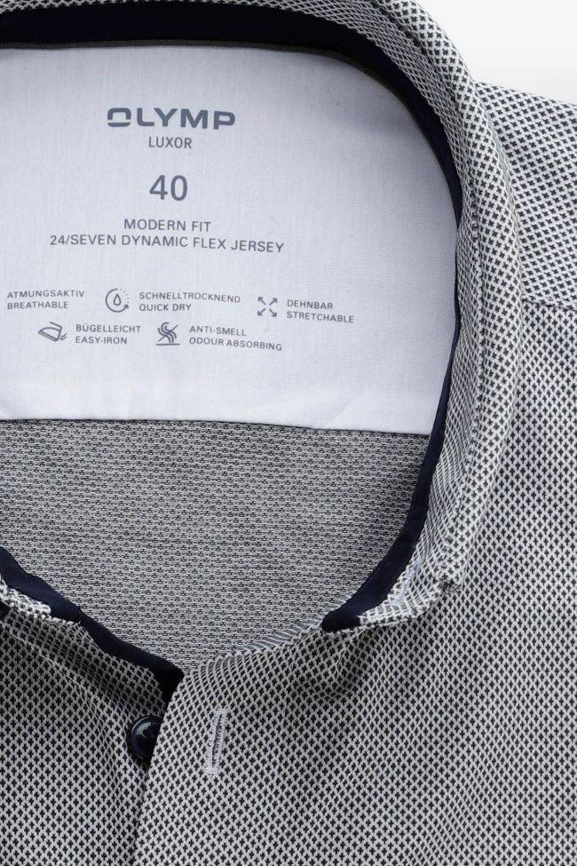 olymp Hemd Herren Olymp Classic Halb Unifarben 92% Baumwolle 8% lycra kragen Button-Down Lange Ärmel Neuheiten