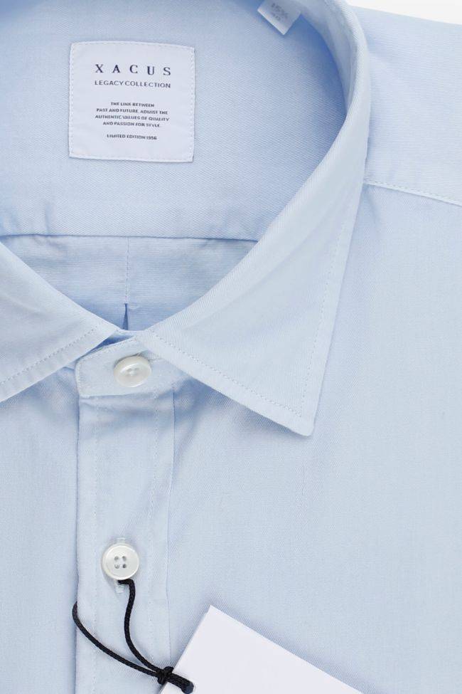xacus Hemd Herren Xacus Regular Einfarbig 100% Baumwolle kragen Italienisch Lange Ärmel Tägliche Deals