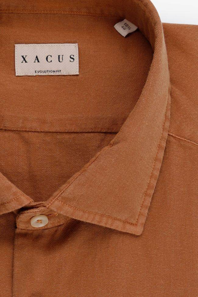 xacus Hemd Herren Xacus Classic Einfarbig 100% Baumwolle gewaschen kragen Französisch Lange Ärmel VIP-Rabatte