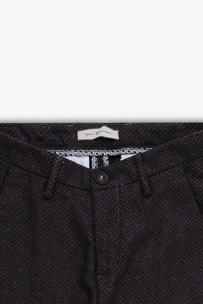 yan simmon Hose Herren Yan Simmon Klassische Slim Halb Unifarben 60% wool 35% pl 5% pa Online