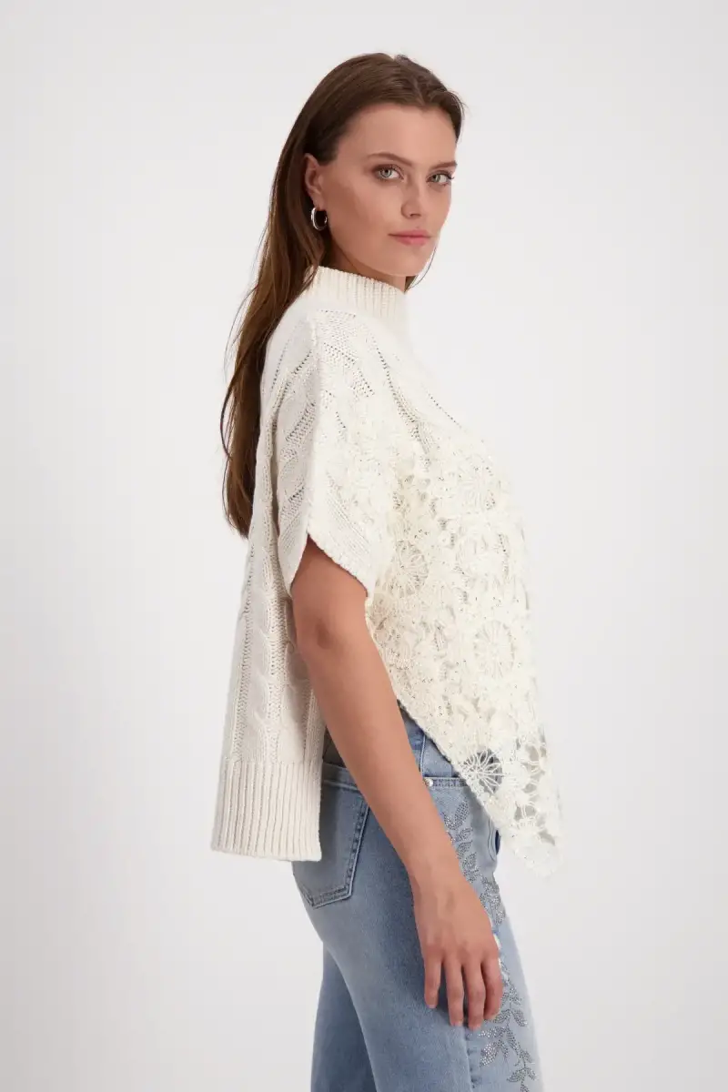 ﻿Monari Pullover mit Spitze Super Sparpreis