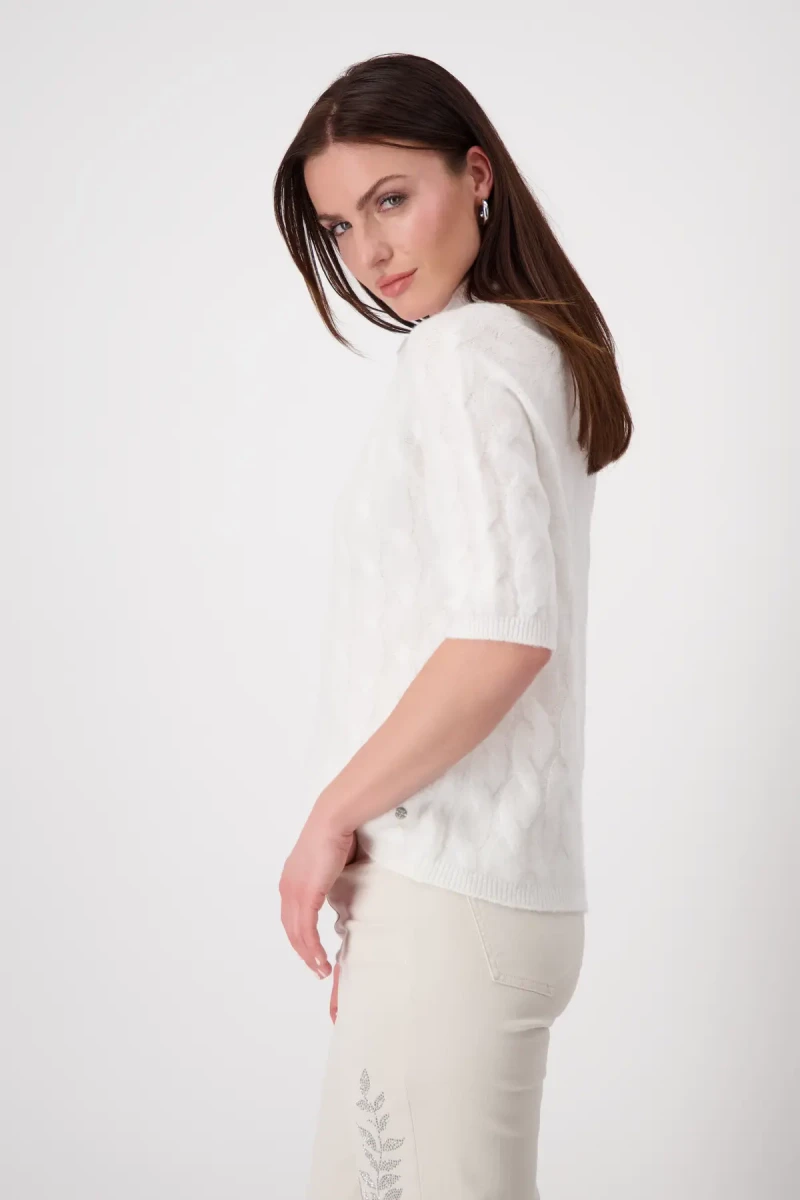 Monari Flauschiger Pullover mit Zopfmuster Zeitbegrenzte Promotion