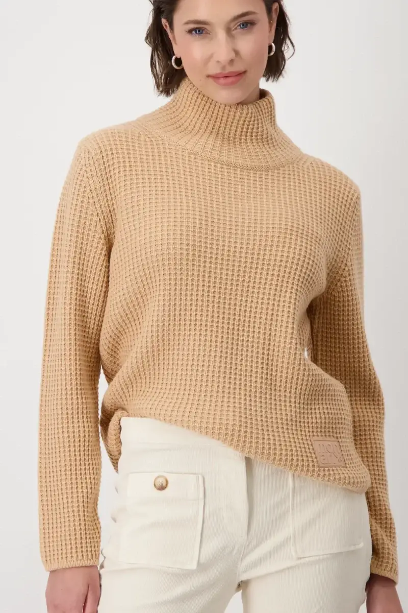 Monari Strickpullover mit Stehkragen Sonderangebot der Fabrik