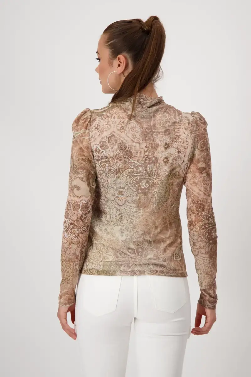 Monari Mesh Shirt mit Paisleymuster Discount Store für neue Produkte