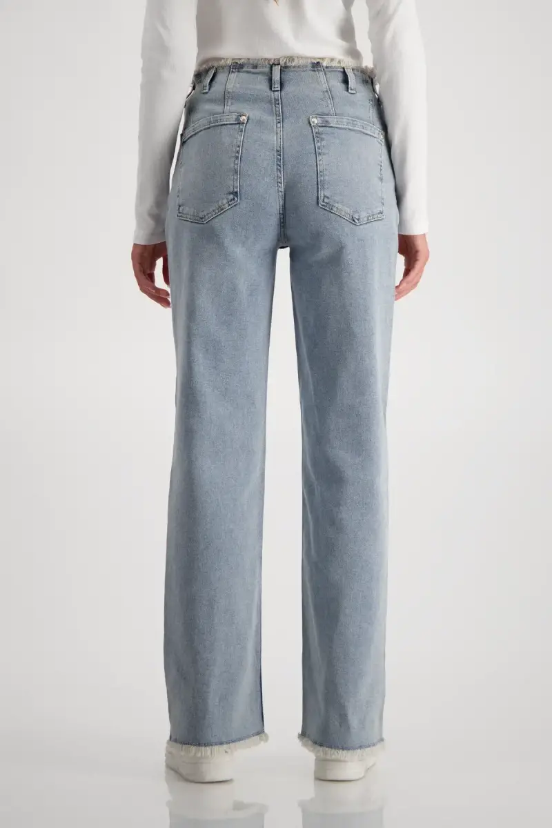 Monari Wide Leg Jeans mit Schmuck Super Rabatt