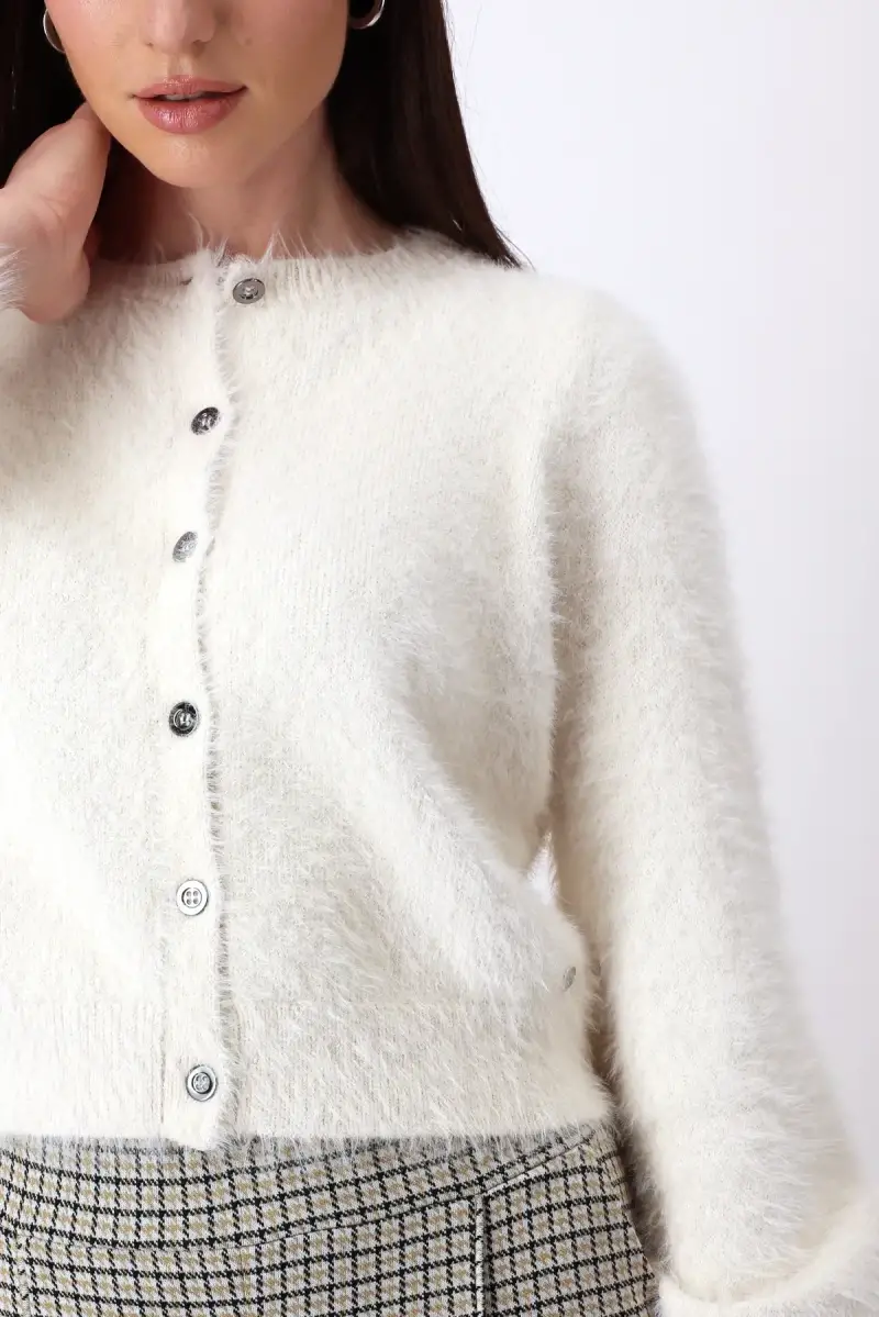 Monari Flauschige Strickjacke 2025