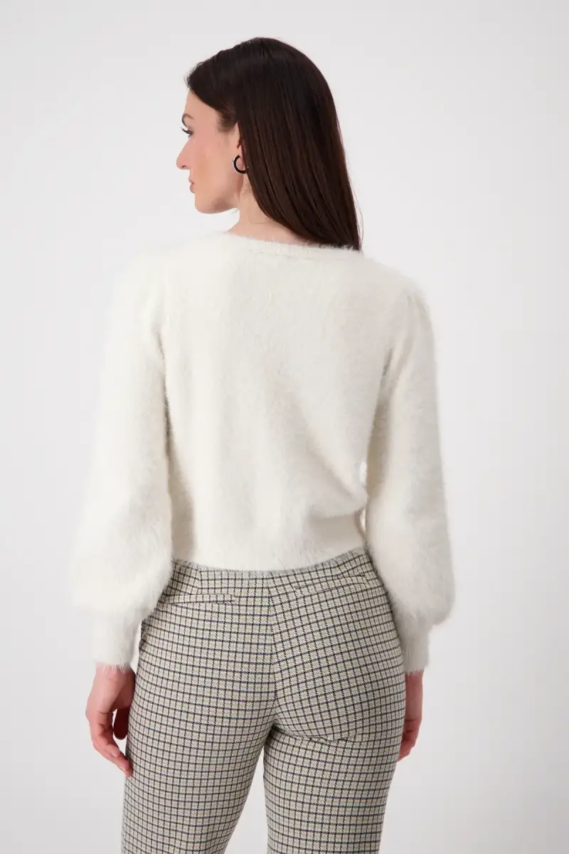 Monari Flauschige Strickjacke 2025