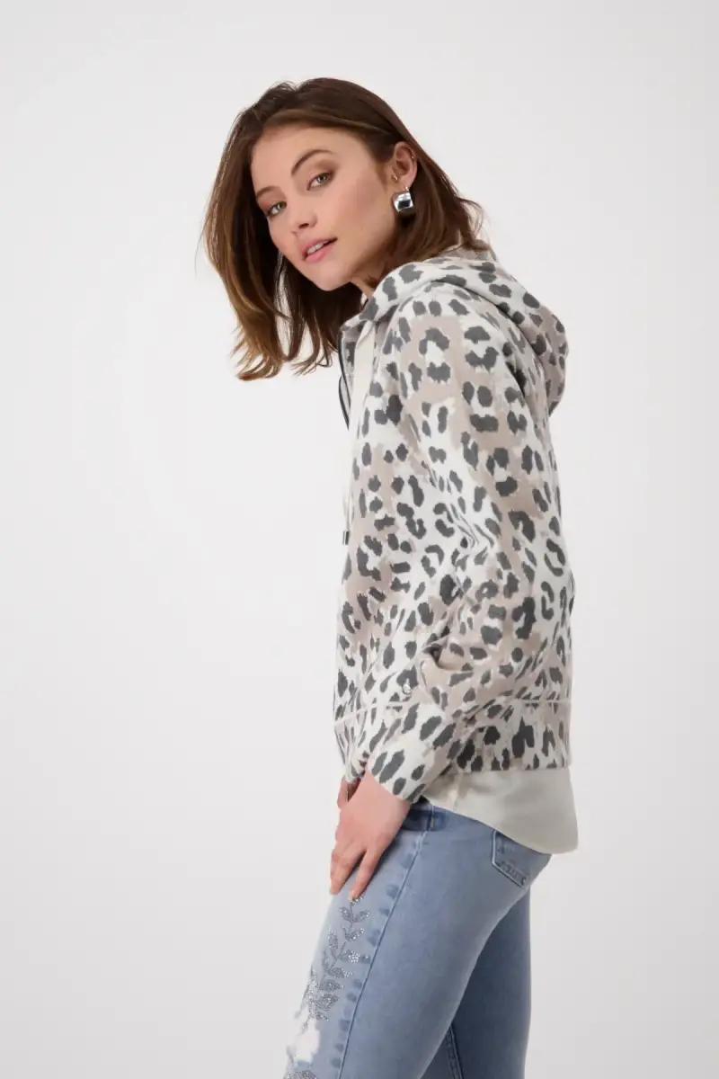 Monari Strickjacke mit Leomuster Fabrikverkauf