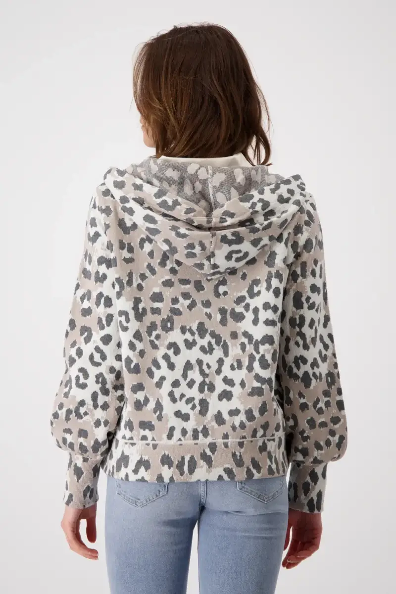 Monari Strickjacke mit Leomuster Fabrikverkauf