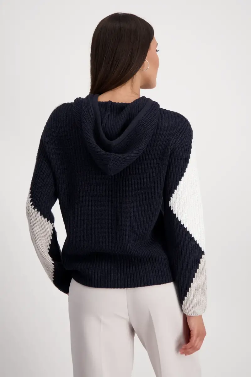 Monari Kapuzenpullover mit Rauten Fabrikpreis
