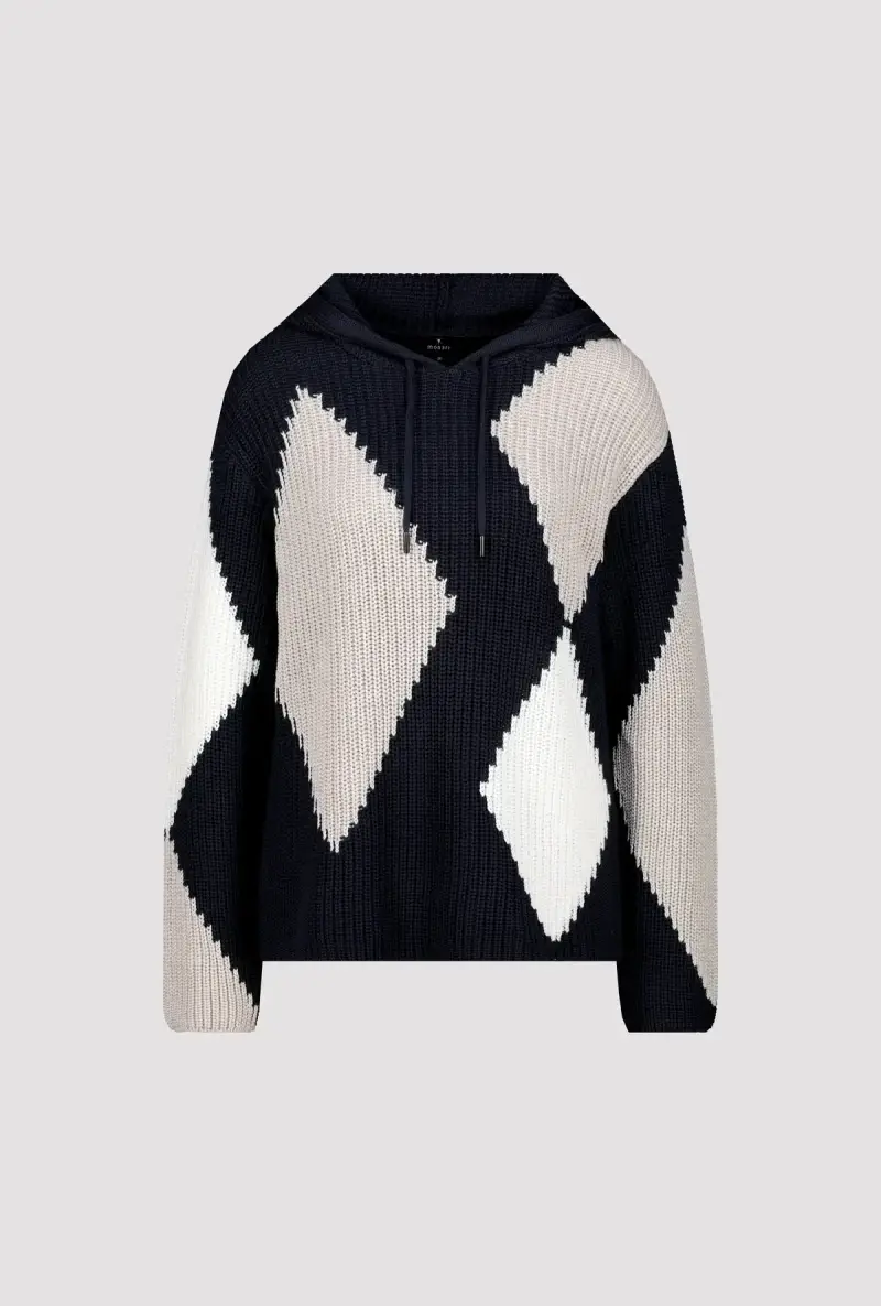 Monari Kapuzenpullover mit Rauten Fabrikpreis