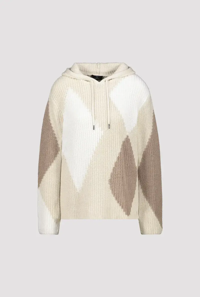 Monari Kapuzenpullover mit Rauten Versandkostenfrei
