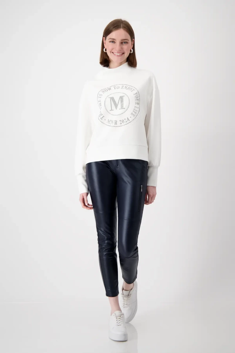 Monari Sweatshirt mit Emblem Print Weihnachtsangebot