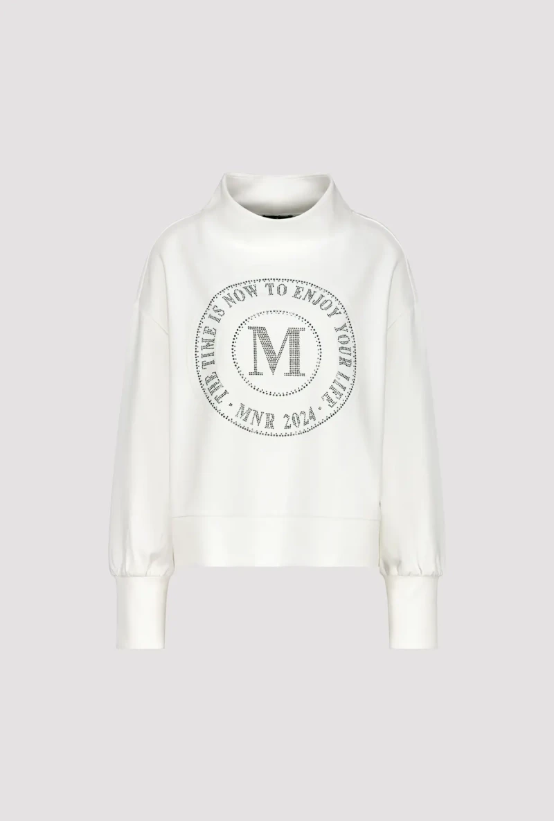 Monari Sweatshirt mit Emblem Print Weihnachtsangebot