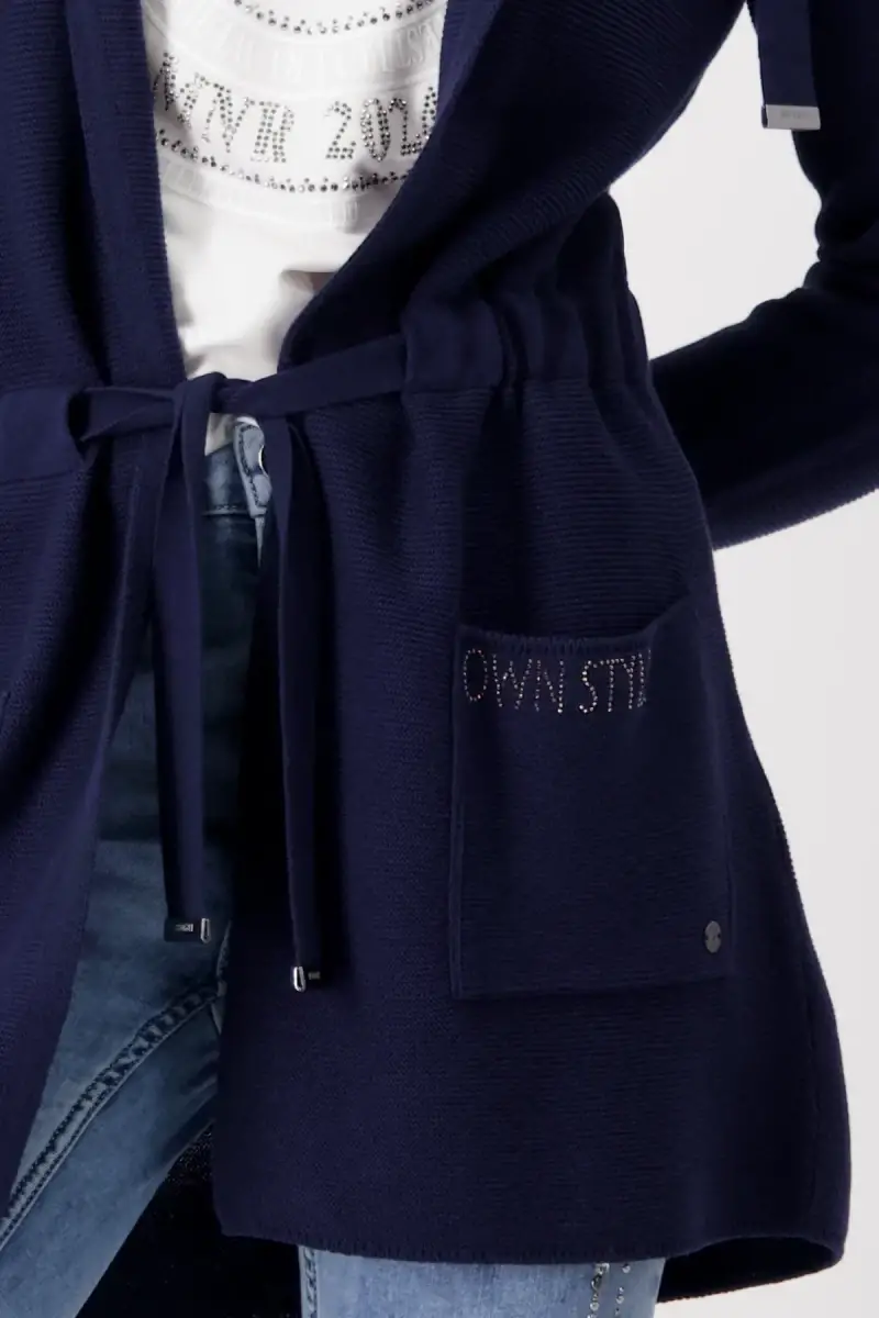 Monari Strickjacke mit Taillenband Neueste Mode