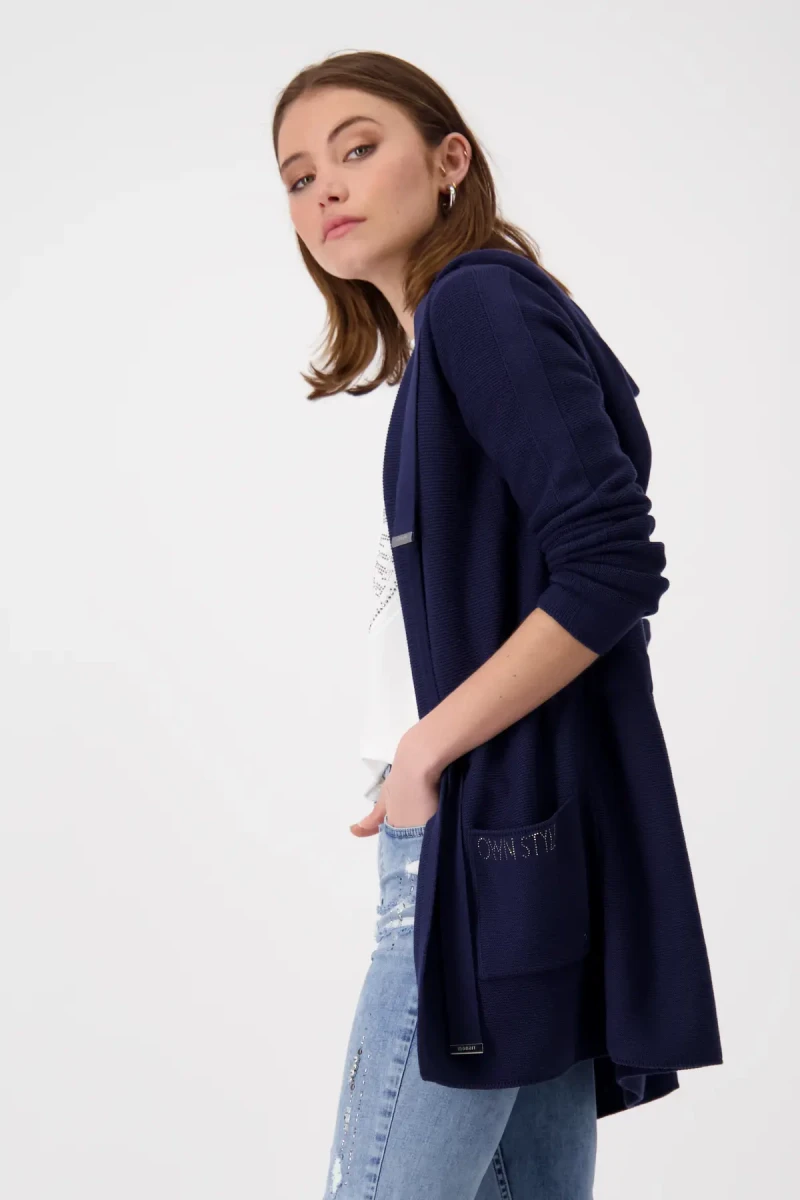 Monari Strickjacke mit Taillenband Neueste Mode