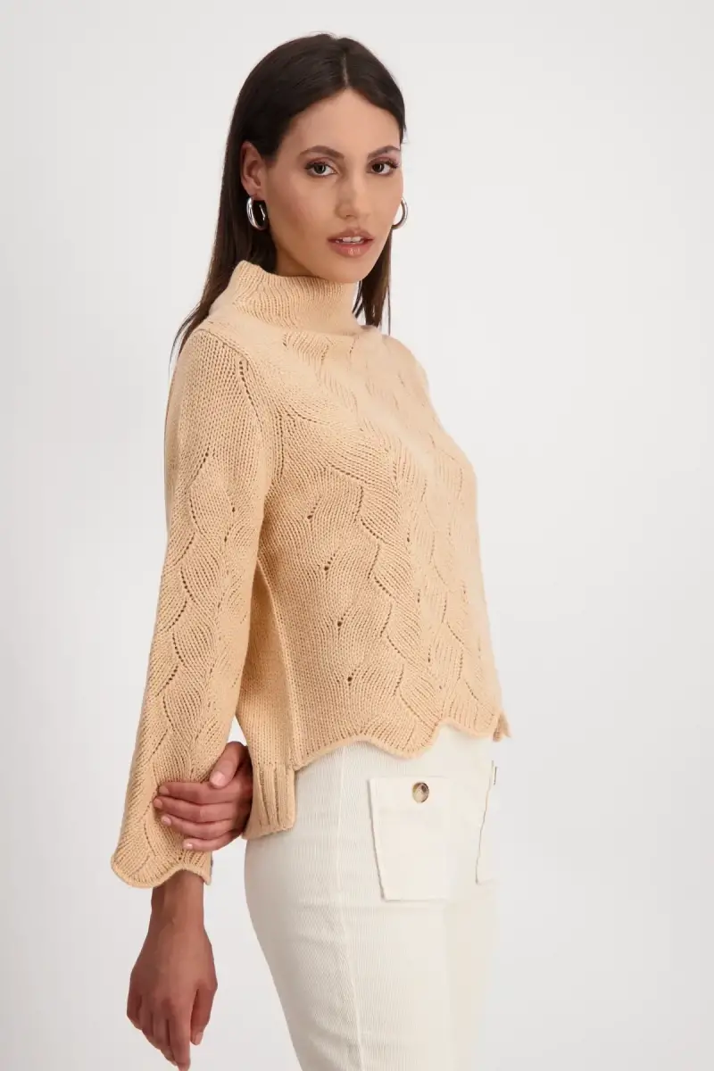 Monari Pullover mit Zopfmuster Online Outlet