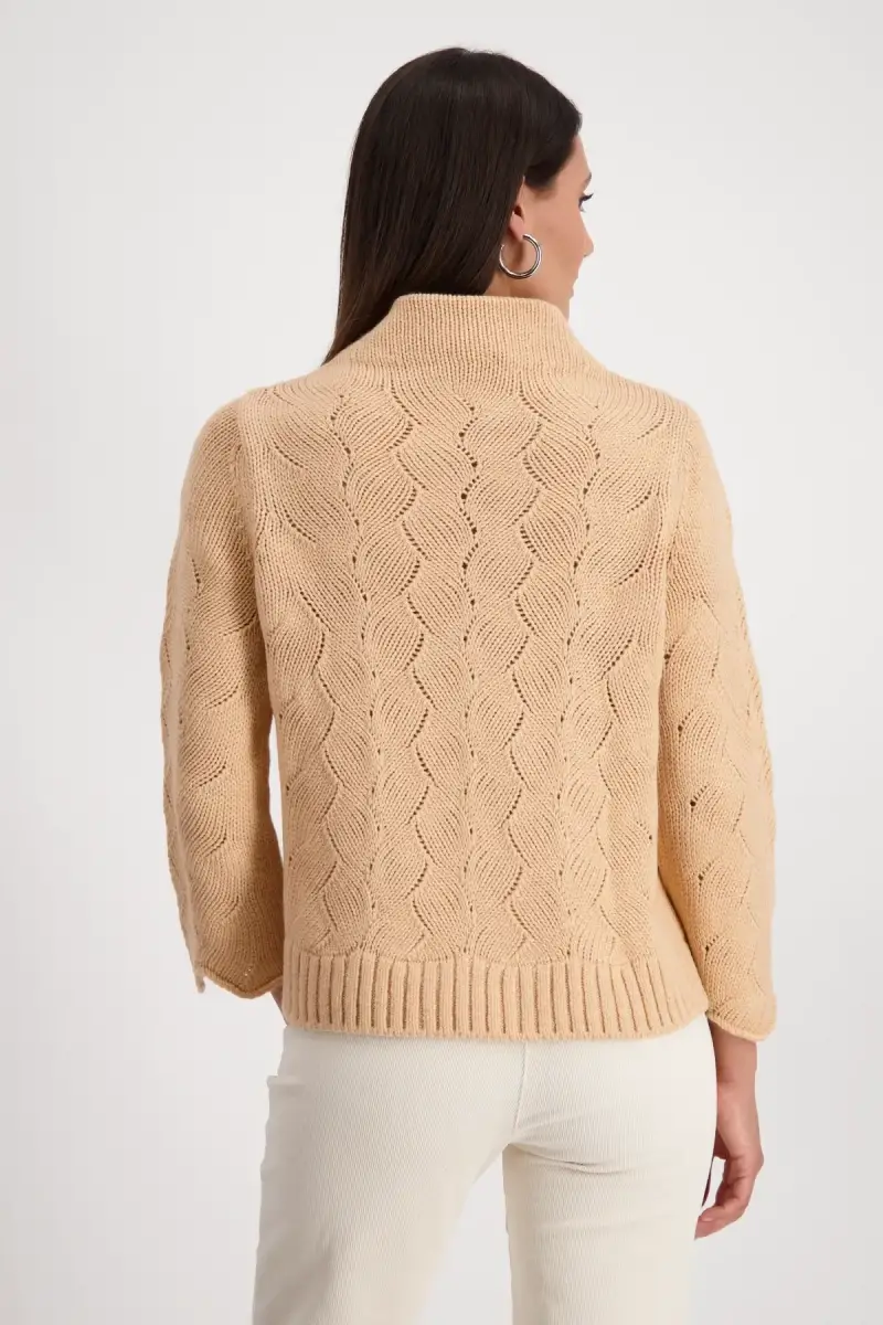 Monari Pullover mit Zopfmuster Online Outlet