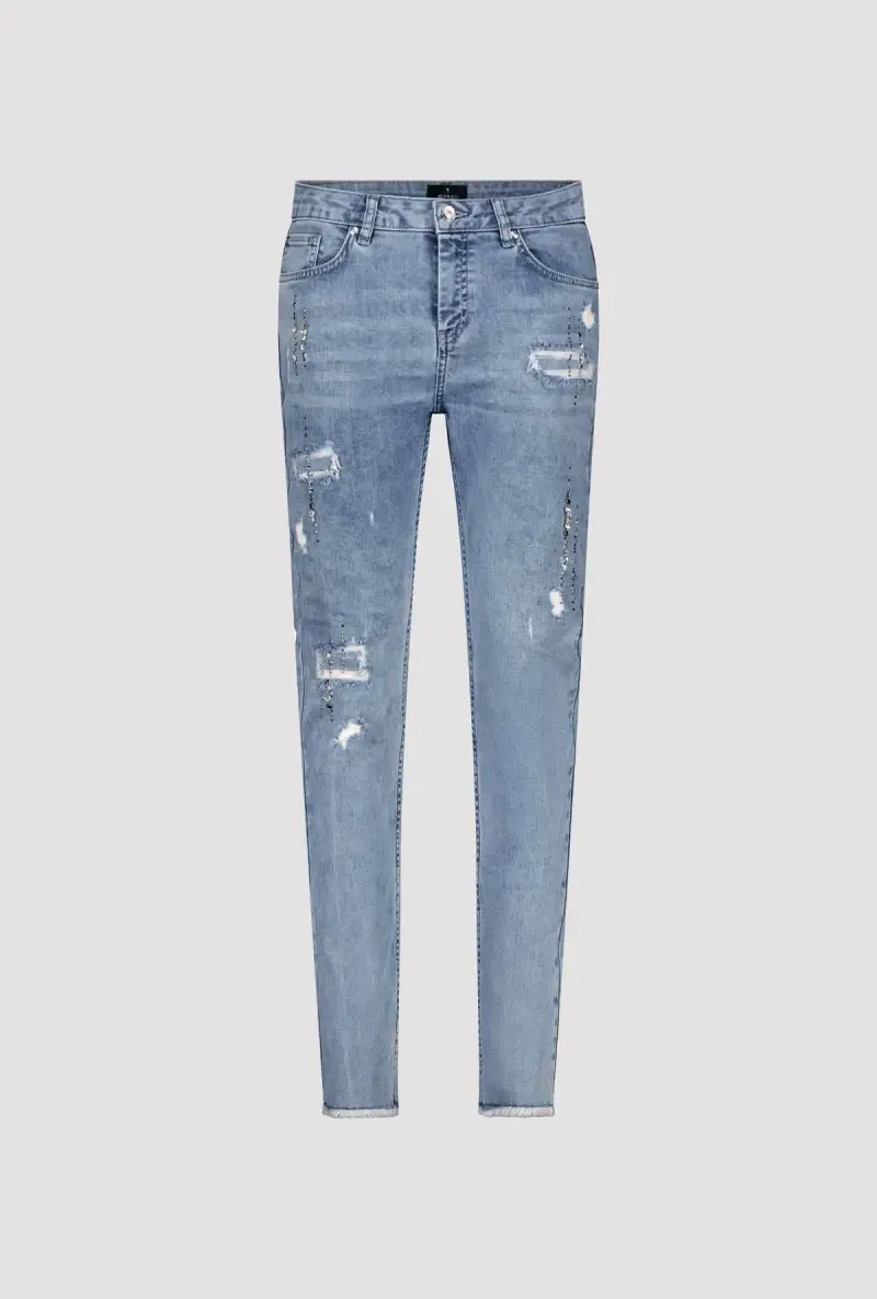 Monari Jeans mit Rissen und Schmuck Saisonale Angebote