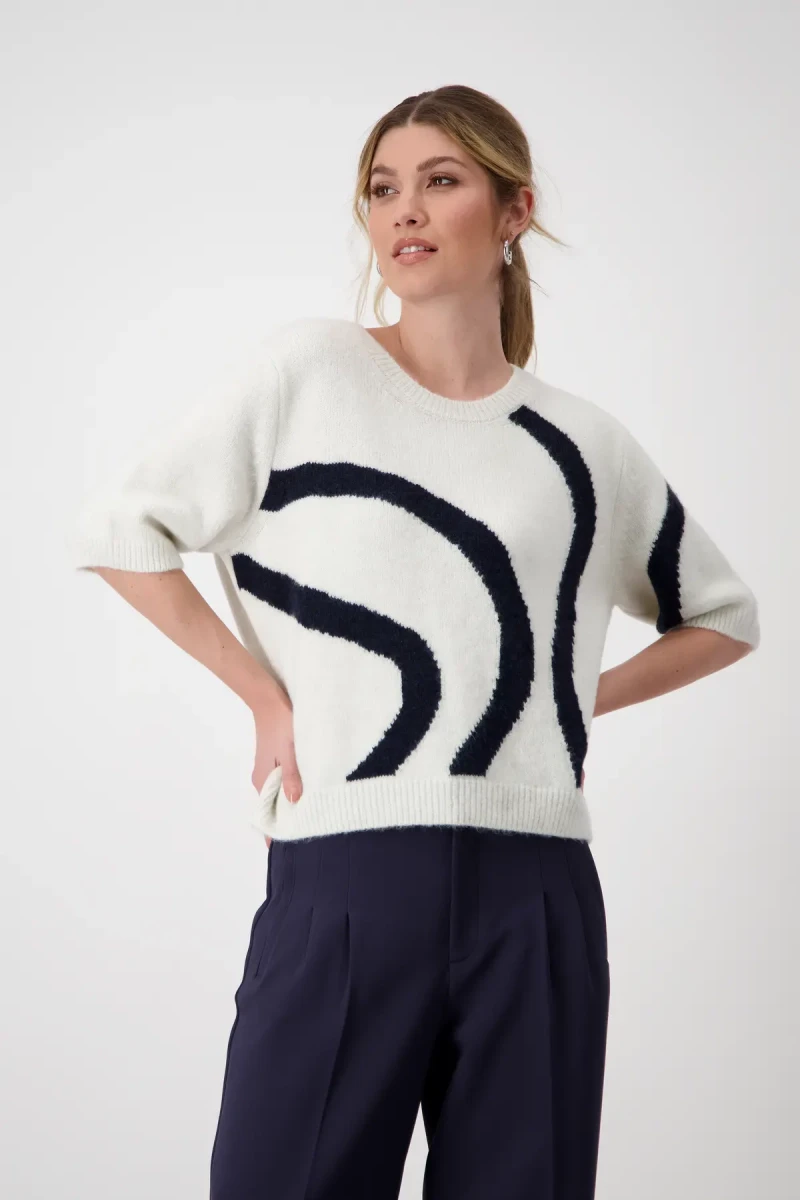 Monari Strickpullover mit Intarsienmuster Kauf eins, bekomm eins gratis