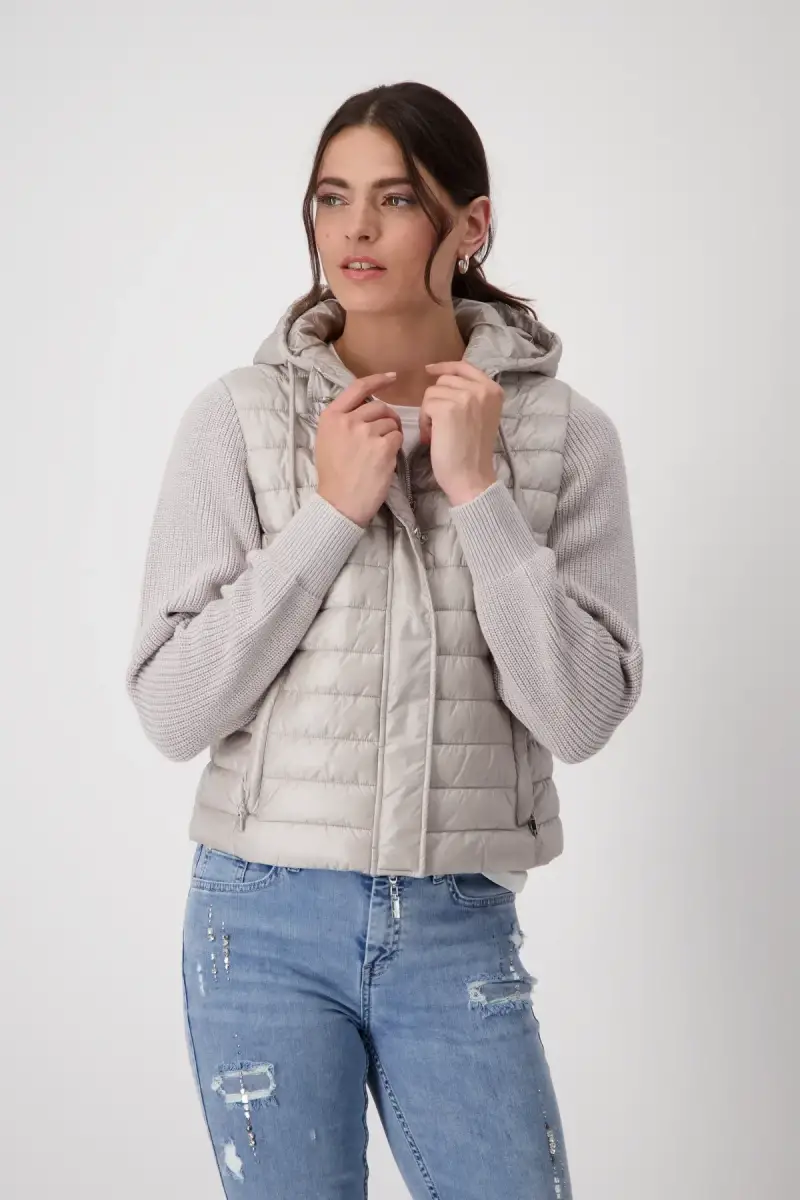 Monari Steppjacke mit Strickärmeln Neueste Stile