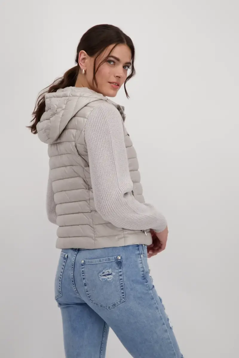Monari Steppjacke mit Strickärmeln Neueste Stile