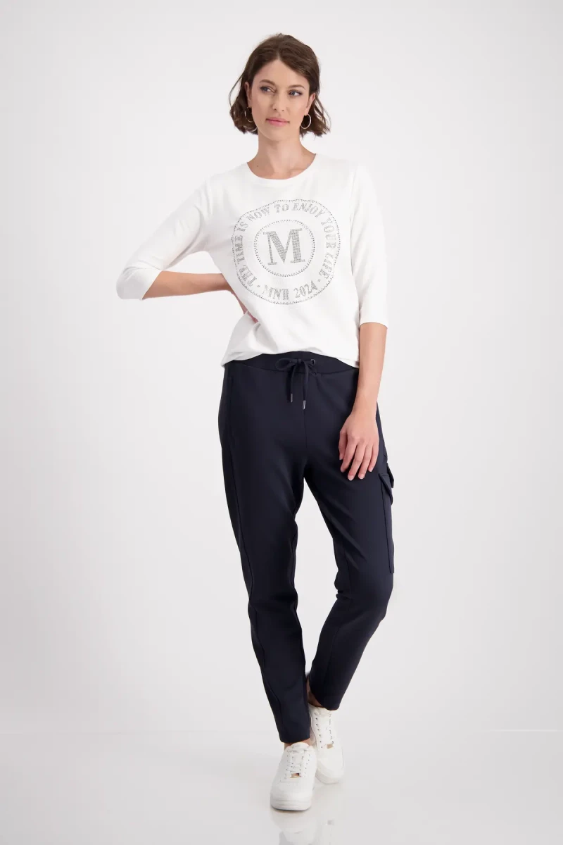 Monari Shirt mit Emblem Print Letzte 2 Tage