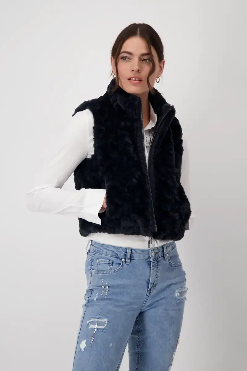 Monari Cropped-Weste mit Taschen Letzter Tag