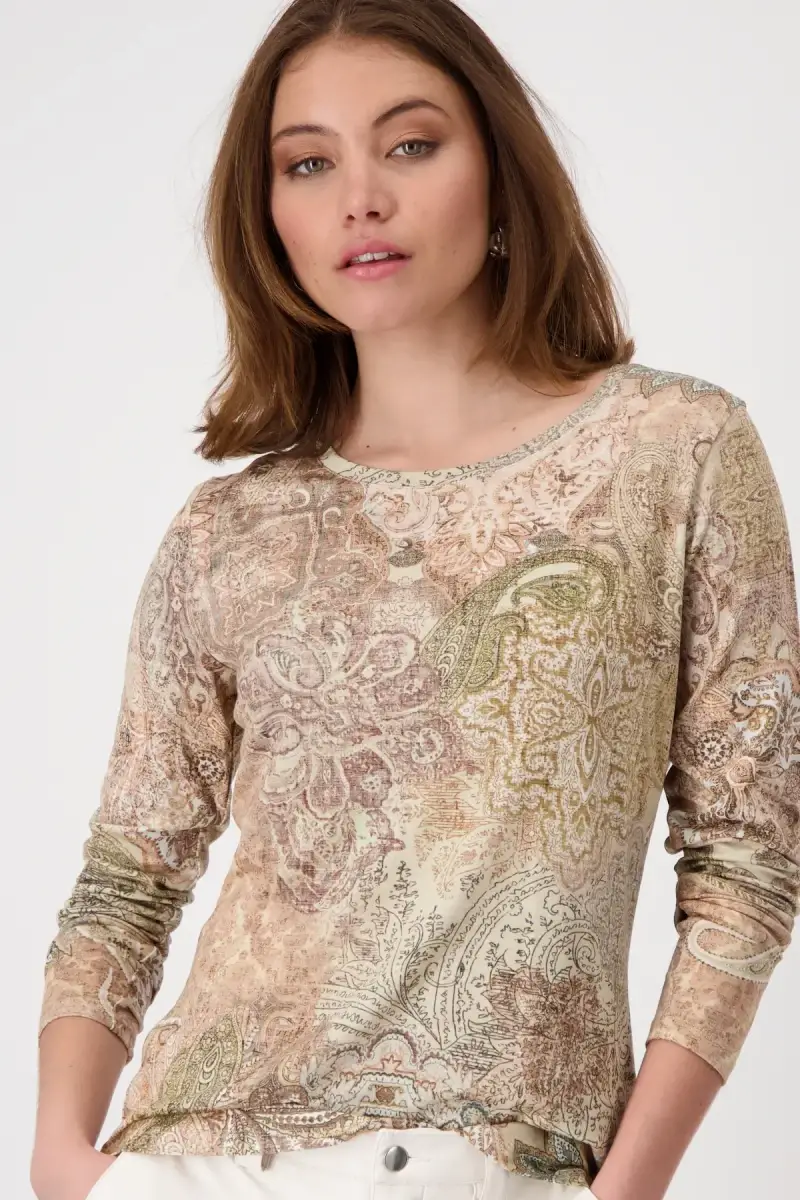 Monari Shirt mit Paisleymuster Sonderangebot der Fabrik