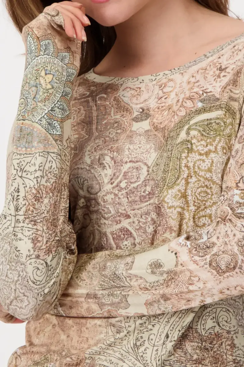 Monari Shirt mit Paisleymuster Sonderangebot der Fabrik