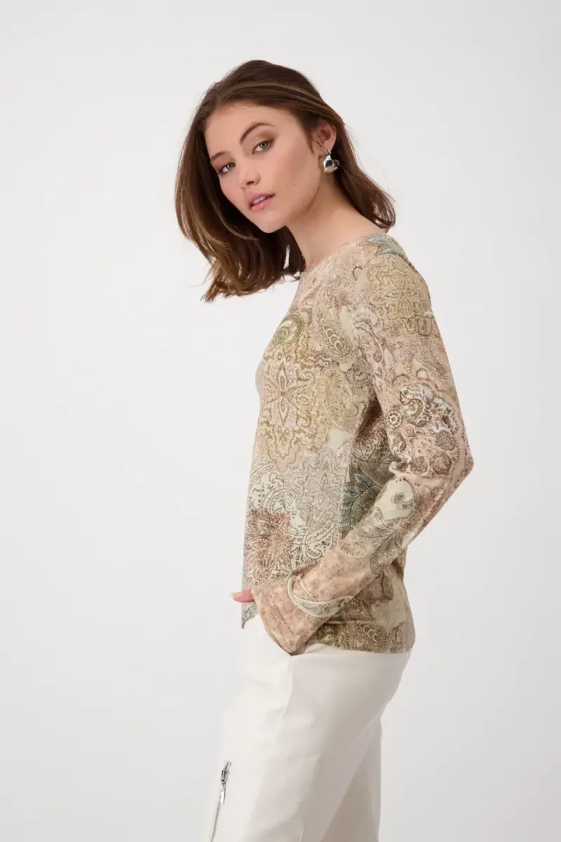 Monari Shirt mit Paisleymuster Sonderangebot der Fabrik