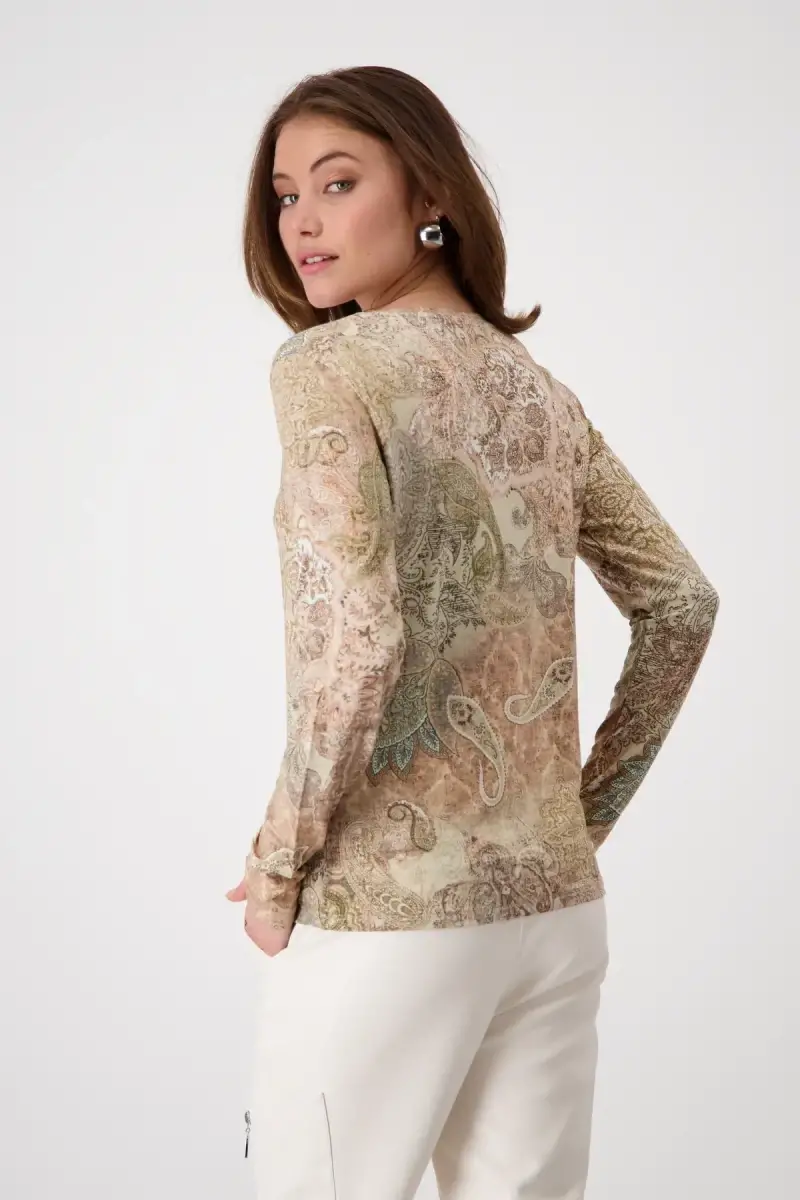 Monari Shirt mit Paisleymuster Sonderangebot der Fabrik