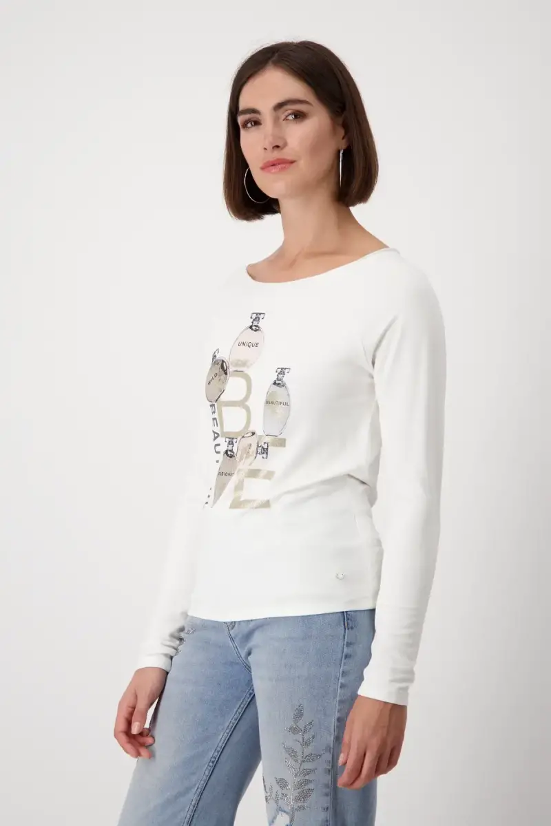 Monari Shirt mit Parfüm Flakons Print Begrenzt auf 3 Tage