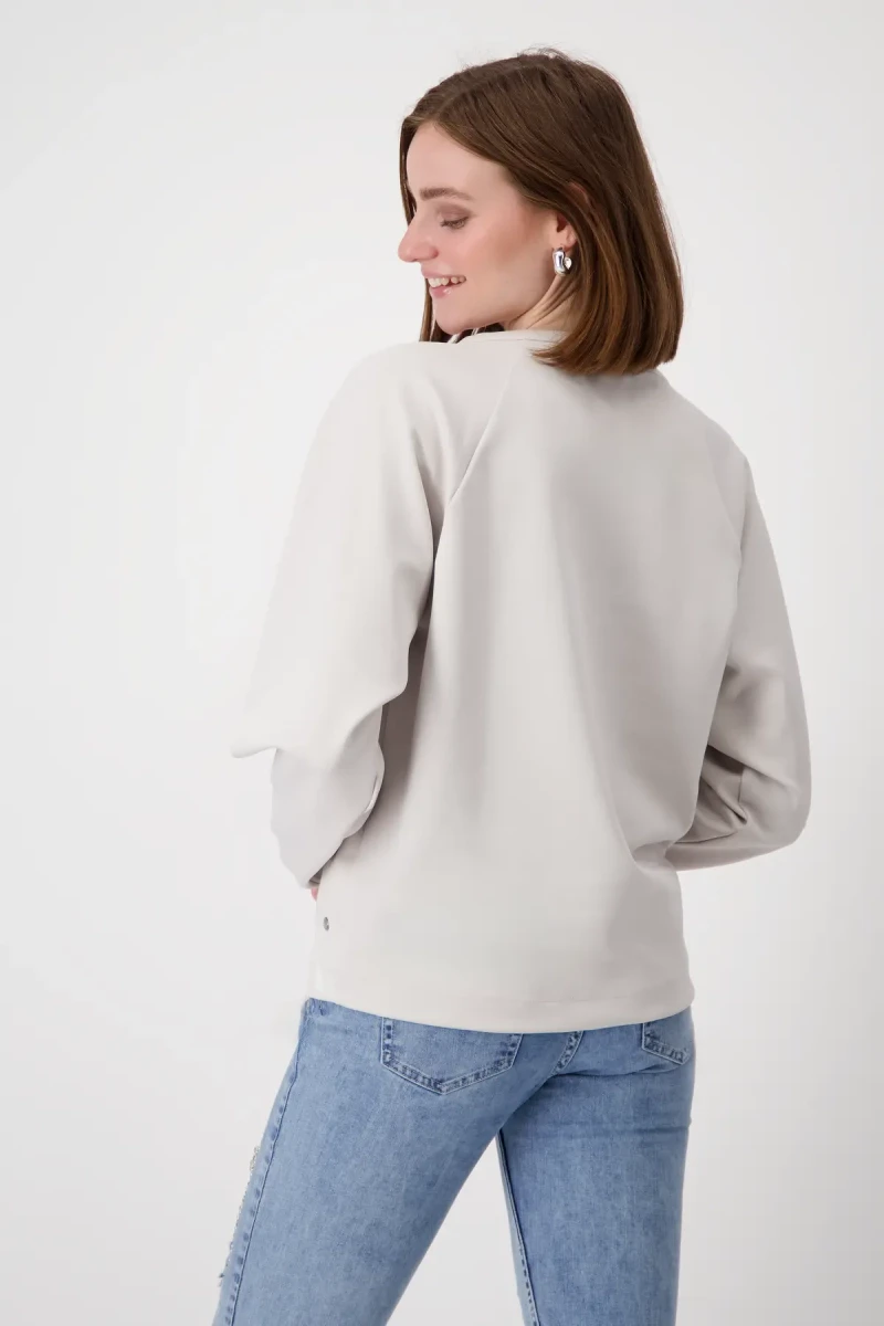 Monari Sweatshirt mit Schmuckschrift Fabrikverkauf