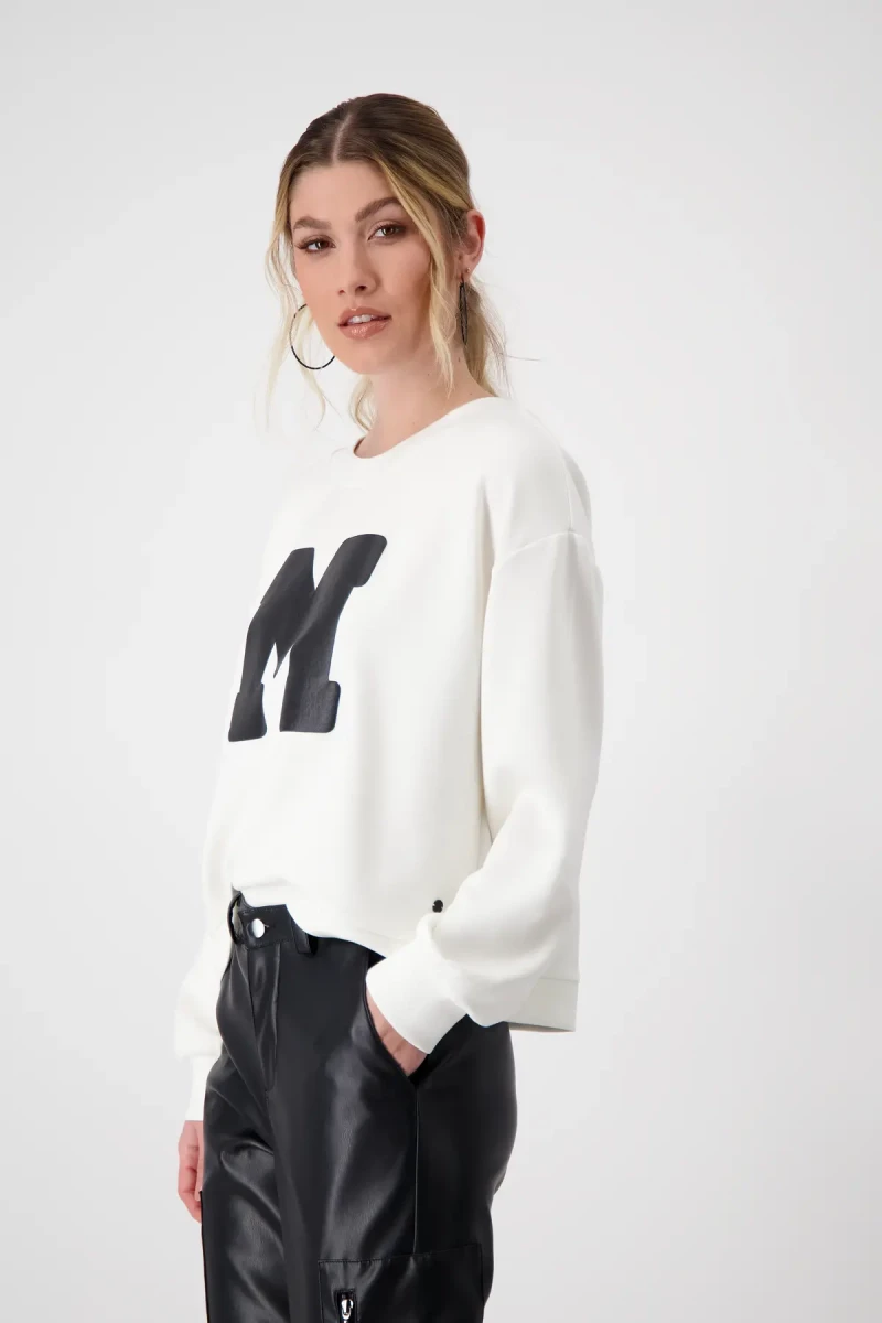 Monari Sweatshirt mit Buchstaben Print Blitzverkäufe