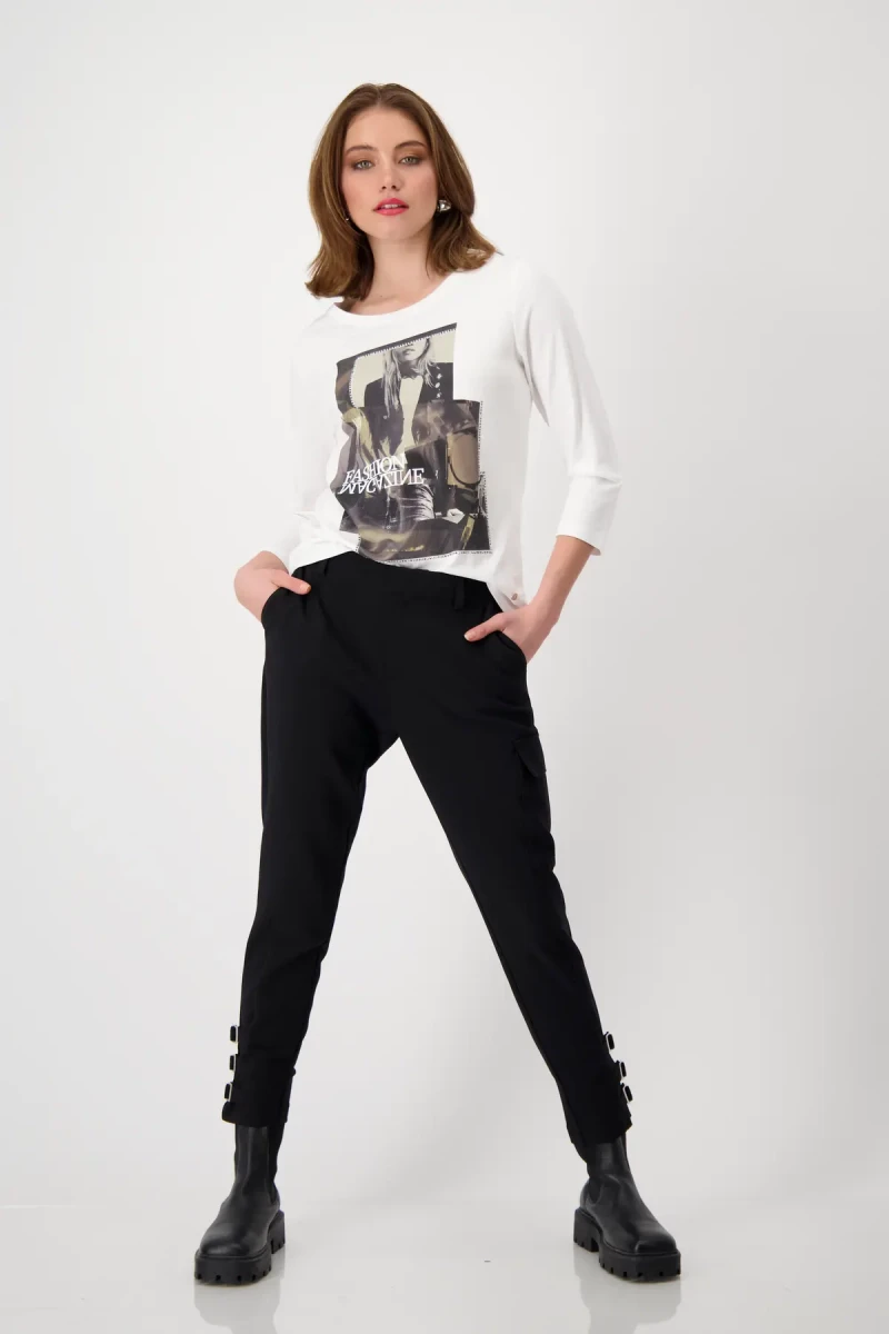 Monari Shirt mit Frauen Print Lagerräumung