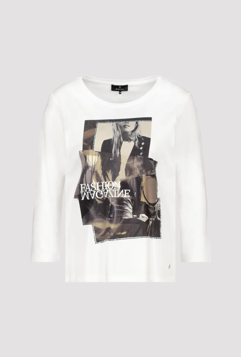 Monari Shirt mit Frauen Print Lagerräumung