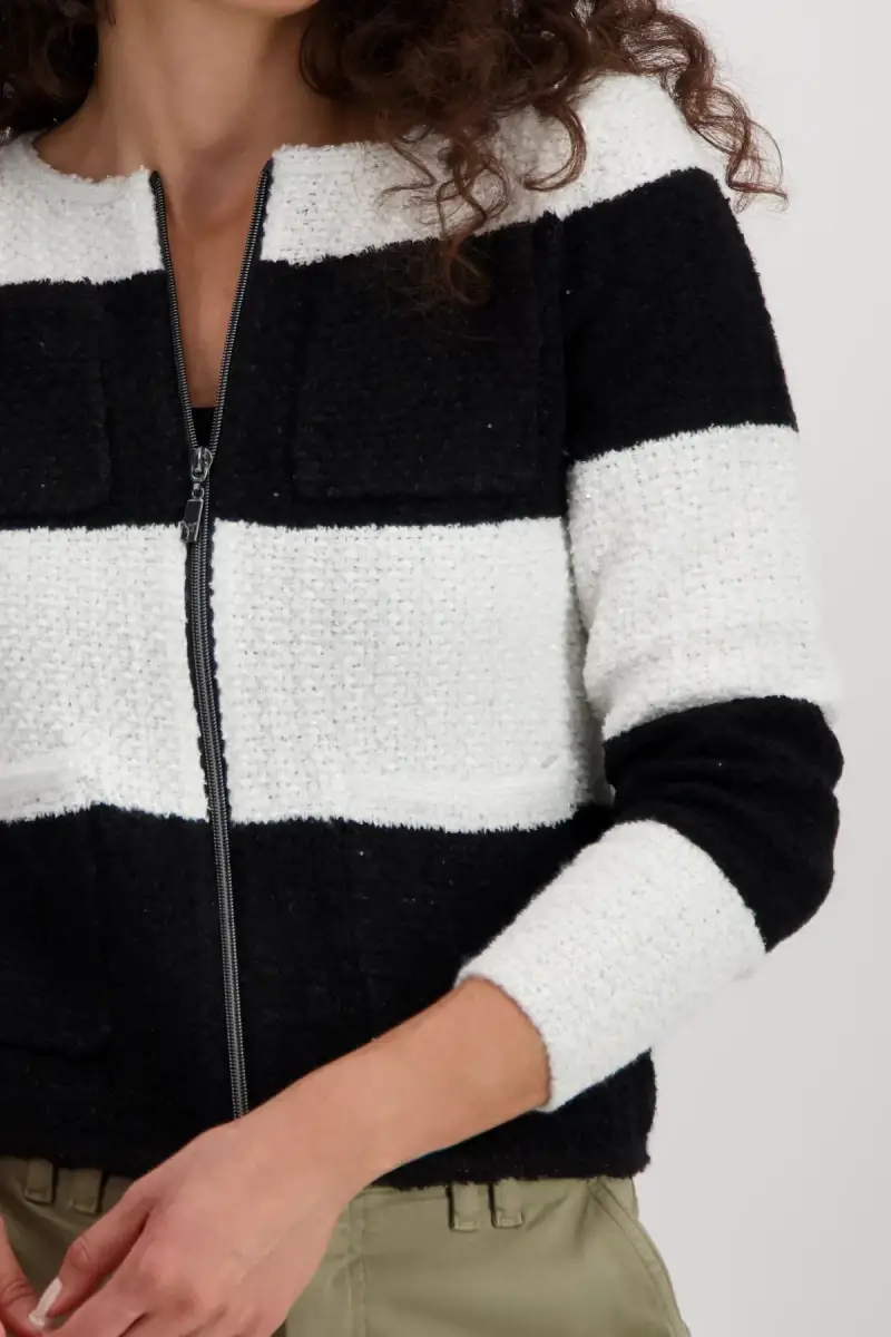 Monari Strickjacke mit Fransen Top Angebot