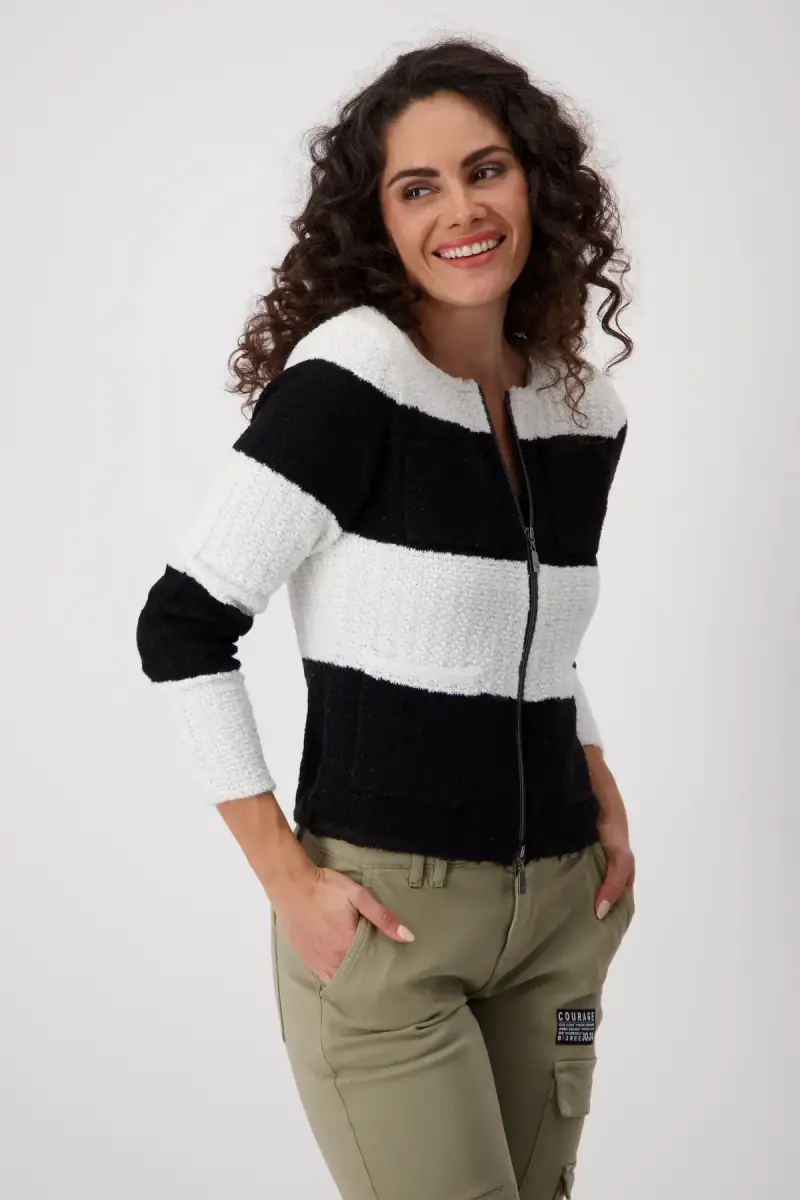 Monari Strickjacke mit Fransen Top Angebot