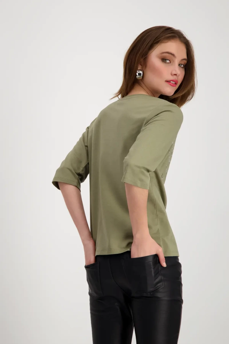 Monari Shirt mit Strass Schrift Große Rabatte